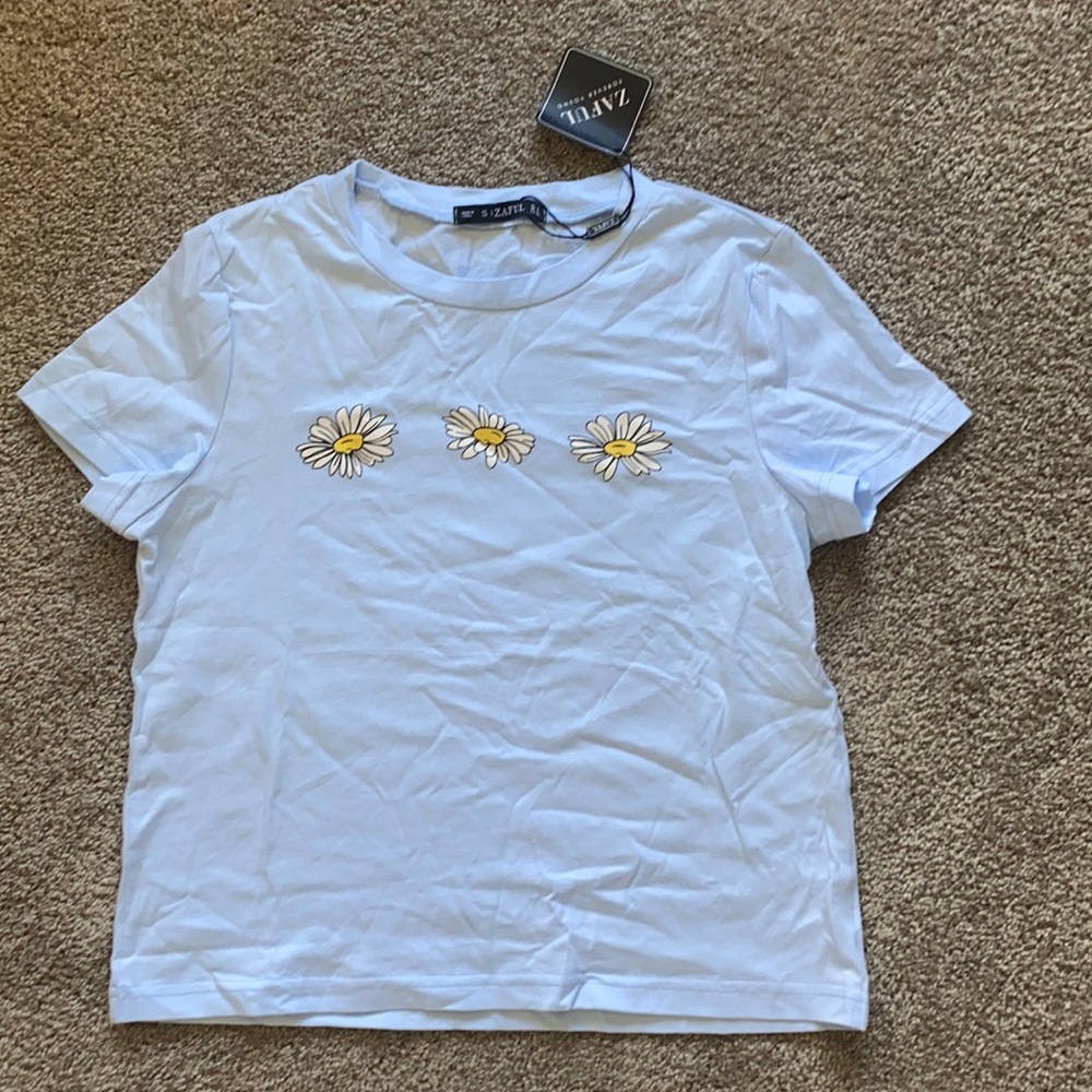 light blue t shirt